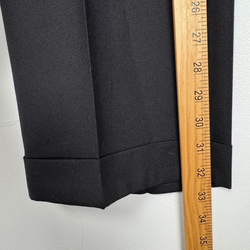Lauren Ralph Lauren Mens Black Pleated Cuffed Dress Pants 42W x 32L‎ Washable - Picture 8 of 8